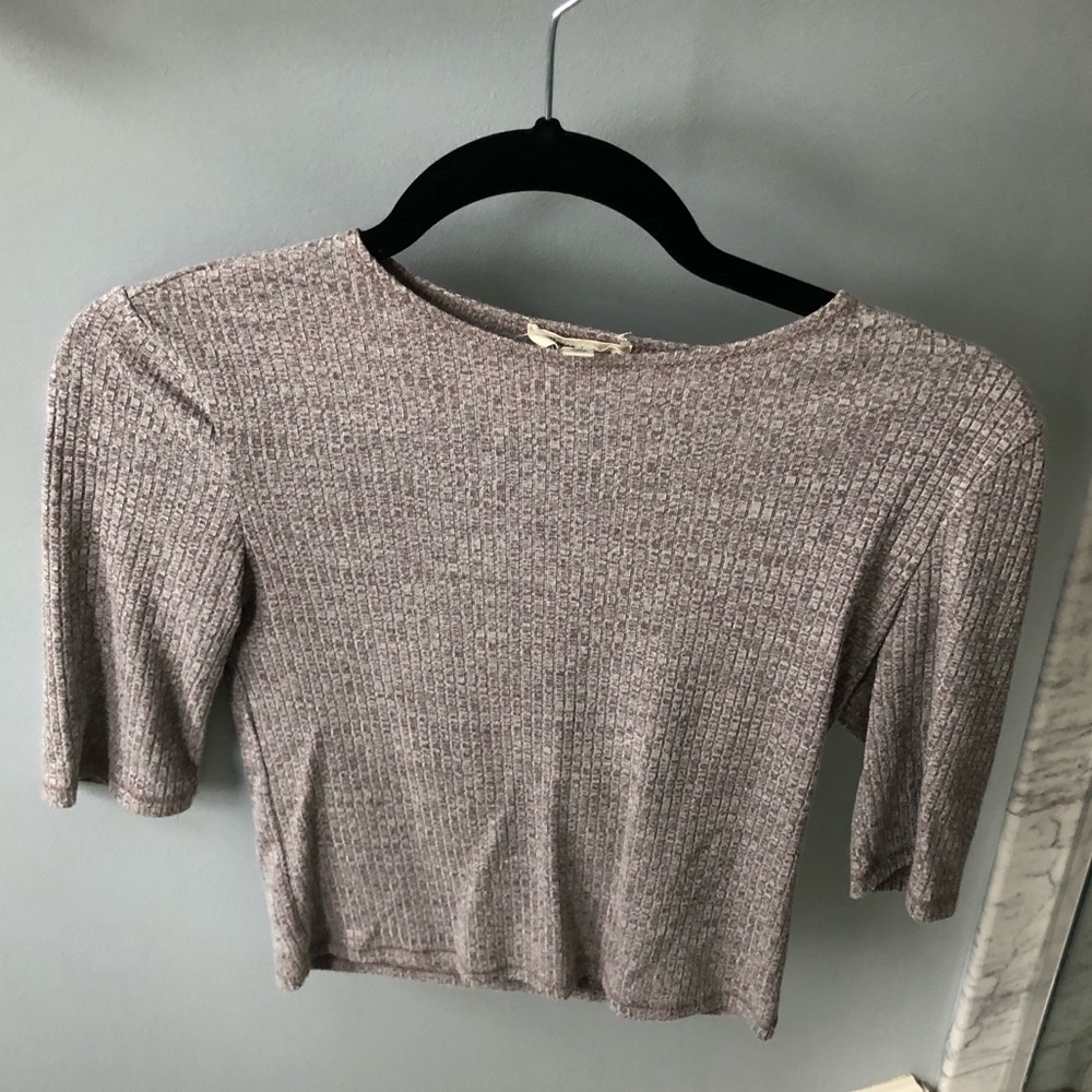Urban Outfitters Ribbed Gray T-Shirt